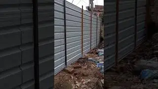 shed boundary wall #ironworkdesign #walding # new site🛠🔨🪛🪟