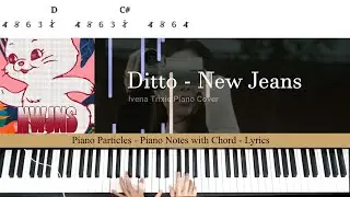 DITTO - NEW JEANS | Slow Version (Piano Cover : Not Angka + Chord)