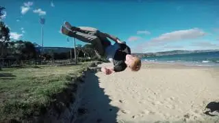 Down Hill, Dirt jumping MTB, and Parkour flips, Tasmania