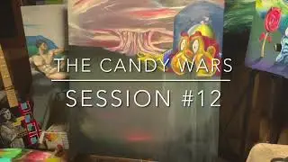 Candy Wars Session 12 Original Oil Painting No A.I. Surreal Absurdist Speed Painting