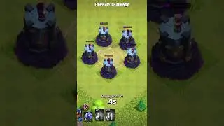 Wizards Tower Vs Bat Spell 😱😱(Clash Of Clans) #shorts