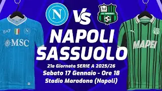 NAPOLI vs SASSUOLO ▪︎ SERIE A 25/26 ▪︎ LIVE REACTION,COMMENTO TELECRONACA CON STATISTICHE IN DIRETTA