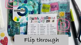 Junk journal flip through, Easiest little journal, Junk Journal January