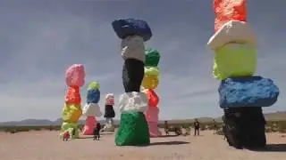 7 Seven Magic Mountains Rock Display In Las Vegas, Nevada