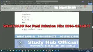 MTH100 Assignment 1 100% Correct Solution Fall 2024 By Maria Amin
