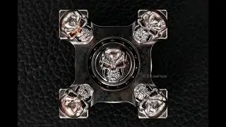 Steel Flame Custom ''ONE'' XL Hardness Skulls Ring Spin & XL Hardness Skull Base by Derrick Obatake