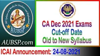 ICAI Announcement for last date of conversion from Old Syllabus to Revised Scheme (New Syllabus)