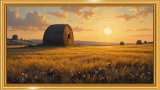 Haystack at Sunset | Monet-Inspired Impressionist Landscape in Museum Quality 4K