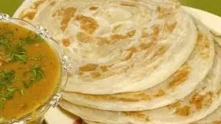 Lachha Paratha, Multi layered Indian flat bread, Indian bread, Roti,