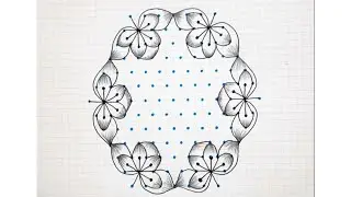 Beautiful rangoli design for Sankranti 