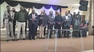 Psalmist Tebogo Galeboe with Galeshewe AOG BTG Fathers and Pst Marion Ndjavera
