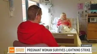 Pregnant woman struck by lightning