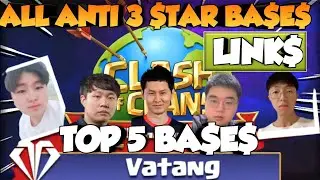 World Championship SemiFinalist Vatang Bases with Links| Top 6 Th13 War Base | Finals War Base | coc