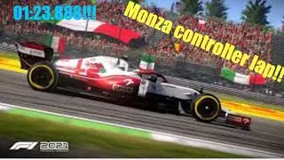 F1 2021 Monza lap. NO ASSISTS ON CONTROLLER!!! 01:23.888!!!