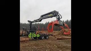 TT14000 Forestry Trailer and TL7800 Crane from China DIBO