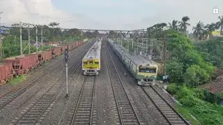 A small parallel run of Eastern Railway staff special EMU of Howrah-Bardhaman Main and Chord line