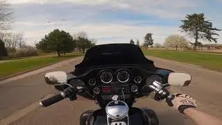 PERFECT WEATHER FOR A RIDE ON THE HARLEY! GOPRO HERO 8 DANGO CHIN MOUNT!