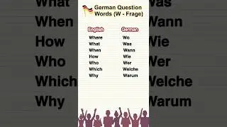 German W-Questions Pronunciation 🇩🇪 #shorts #short