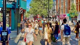 London Walking Tour | Oxford Street Summer Walk 2021 | July Reopen | 4K