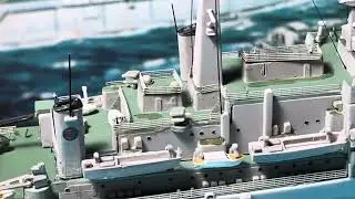 Built Airfix 1:600 HMS Fearless