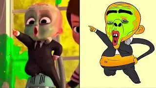 The Boss Baby - Baby Vomit Fountain Scene Drawing Meme | Try Not to Laugh 😂