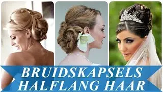 Bruidskapsels halflang haar