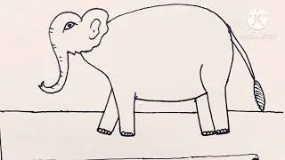 How to good drowning Elephant ll EASY BEAUTIFUL COLORING STEP BY STEP Elephant drawing 