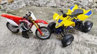 Dirt Bike Finger | Suzuki Quad Racer R450 ATV | Unboxing Diecast ATV | Honda CRF 450 R | Motocross
