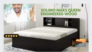 Amazon brand - Solimo mars queen engineered wood regular bed with storage installation and unboxing