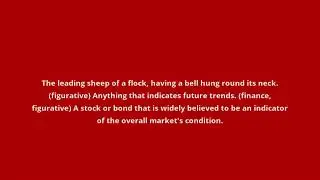 what is the meaning of bellwether