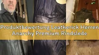 Produktbewertung Leatherick Herren Anarchy Premium Rindsleder Motorrad Leder Weste Schwarz