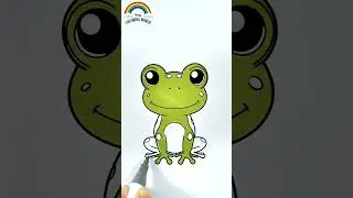 Happy Frog Coloring #frog #frogfun #shortsvideo #shorts  #coloringpages #coloringadventure