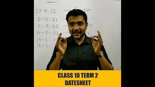 Class 10 Datesheet || Class 10 term 2 timetable datesheet  #Shorts #shorts