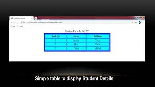 Lecture  No. 5  Creating Simple Table in HTML