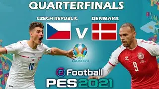 CZECH REPUBLIC VS DENMARK | UEFA EURO CUP 2021 | PES 2021 | VICHUKUTTAN LIVE | w/Dante JR 7 |