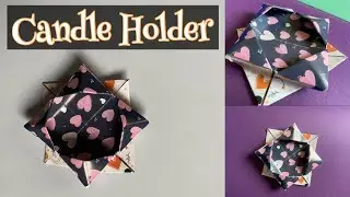 Origami Paper Candle Holder | DIY Christmas Candle Holder | Easy Paper Craft Ideas for Christmas