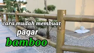 diy. pagar bamboo dari semen