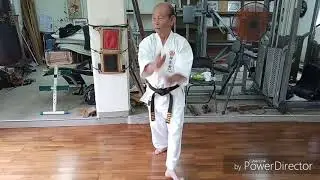 Shoken sukui uke in kata Sanseiryu Uechi ryu karate / Grand Master Nakahodo Tsutomu 10 dan Uechi ryu