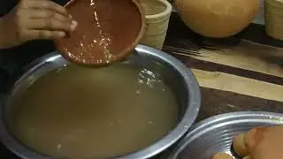 Claypot from local Market water cleaning ☺️😋