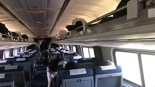 Coach seats on the Amtrak silver meteor 97