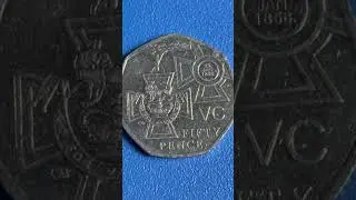 Cool 2006 British 🇬🇧 😎 Victoria Cross Medal 50 Pence Find #coin #numismatics #money