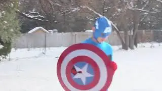 Spiderman vs Captain America superhero battle in real life
