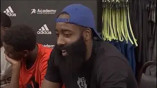JAMES HARDEN explains to little kids why his StepBack Jumper is NOT A TRAVEL!!!  (HILARIOUS)