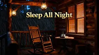 Sleep All Night: 10 Hours of Continuous Heavy Rain on Cabin Roof