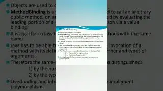 Java Part -5 | Java Class Hierarchy | Inheritance  | Method binding | Method overloading  #short