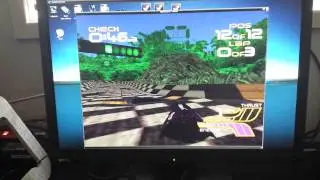 Wipeout 2097 on MorphOS Amiga