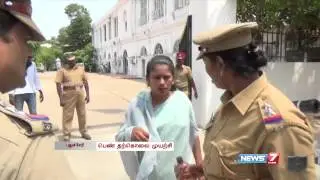 High drama as woman attempts suicide outside Puducherry IGs office | India | News7 Tamil |