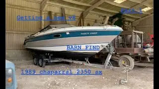 1989 chaparral 2350sx V8 boat (barn find ) gets a new engine !! 350MAG ( part 1 )