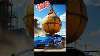 Bugatti vs Wrecking Ball 💥 | Most Expensive Car Destruction Ever | Cinematic 8K #car #shortsfeed
