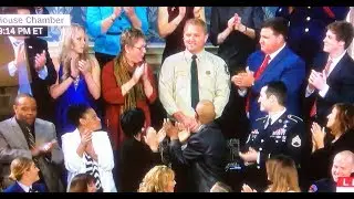 Firefighter Dave Dahlberg at State of the Union Address